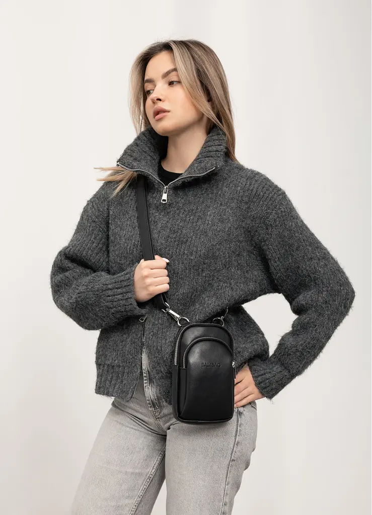 Жіноча сумка Sambag Modena чорна 19 х 11 х 3 см (96193001) - фото 2