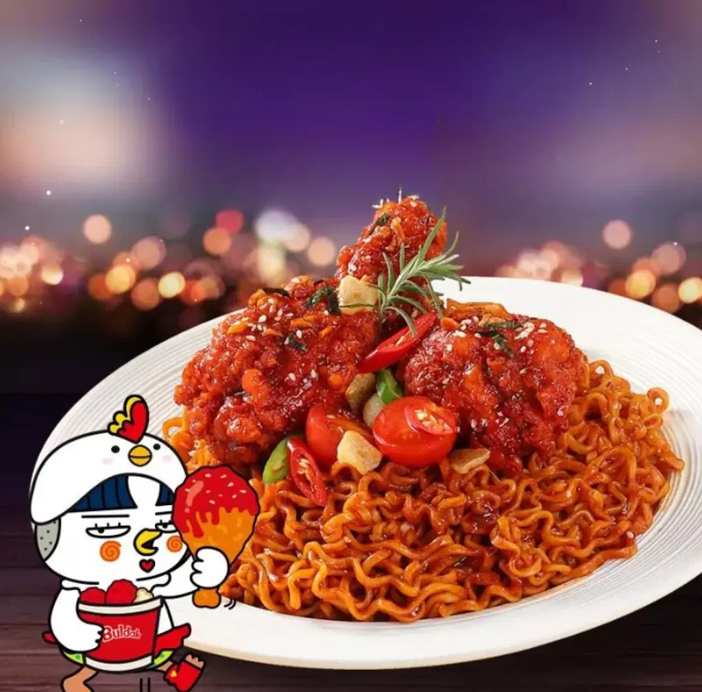 Локшина швидкого приготування Samyang Buldak Korean Sweet and Spicy Fried Chicken Ramen 140г - фото 3