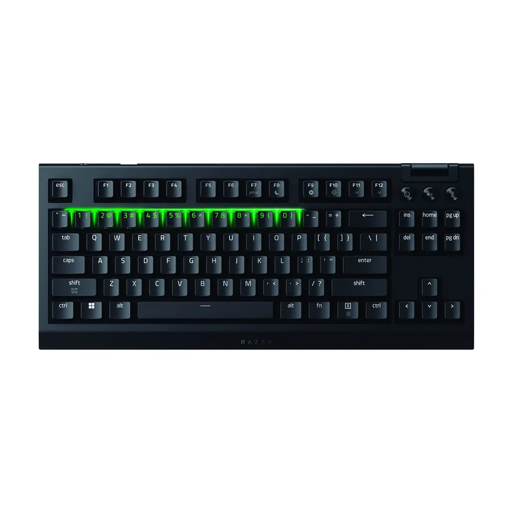 Клавіатура Razer BlackWidow V4 Low-Profile TKL Wireless/Bluetooth/USB Orange Switch UA Black (RZ03-05450700-R3M1) - фото 7