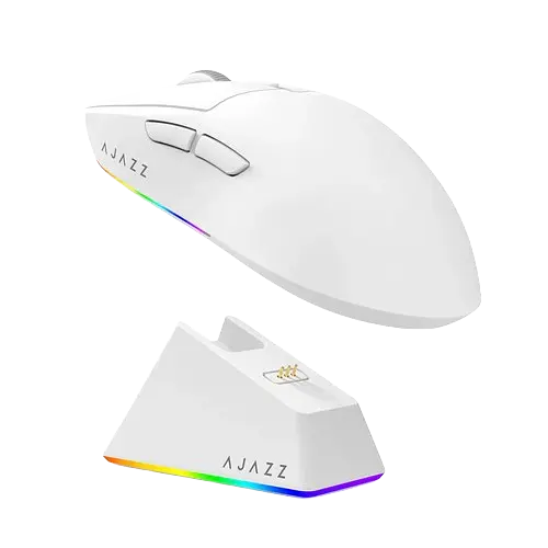 Миша бездротова Ajazz AJ139 V2 MC RGB White - фото 2