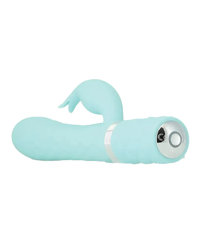 Вибратор Pillow Talk Lively Teal Роскошный с кристаллом Сваровски для точки G, 24х3.7 см бирюзовый - фото 4