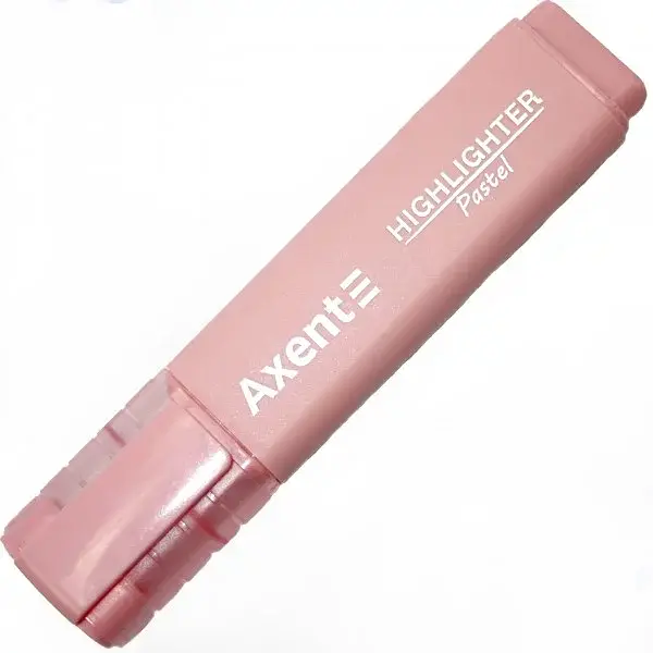 Текстмаркер Axent клин. Highlighter 1-5мм пастель рожевий 2537-24-A