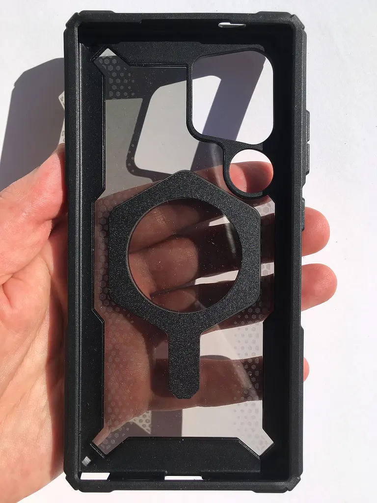 Оригінальний протиударний чохол для Samsung Galaxy S25 Ultra UAG Plasma XTE MagSafe Black 214467114097 (S938) з підставкою - фото 7