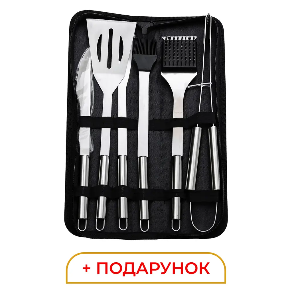 Набір аксесуарів для грилю та барбекю в чохлі 6 предметів Yiwu HP-20-73 - фото 7