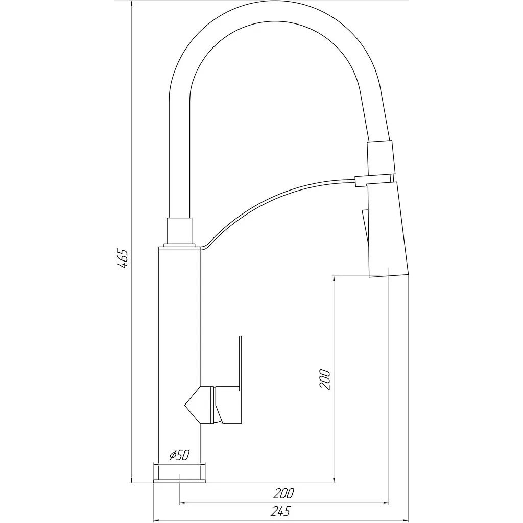 Змішувач для кухні TOPAZ BARTS TB 8817-H18 - фото 4