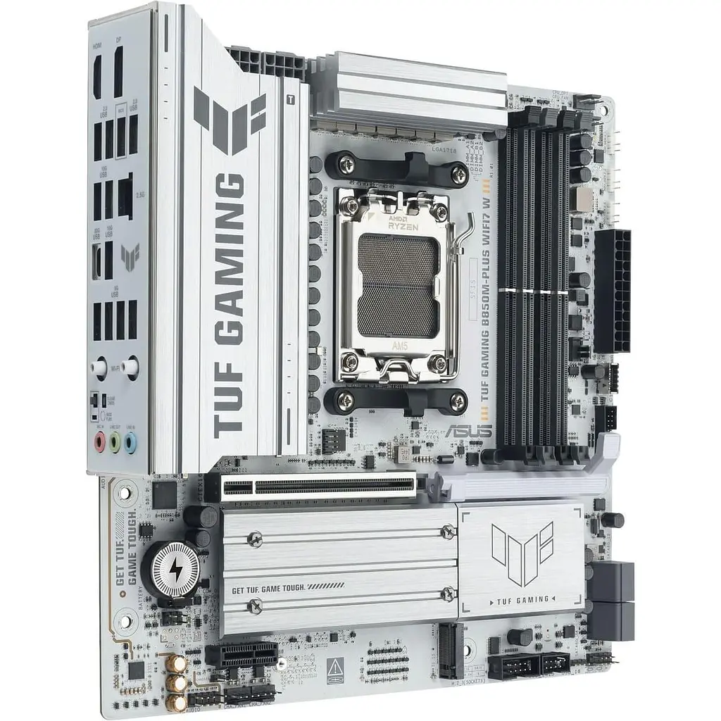 Материнська плата ASUS TUF GAMING B850M-PLUS WIFI7 WHITE (TUF GAMING B850M-PLUS WIFI7 W) (Socket AM5, AMD B850, Micro-ATX) - фото 3