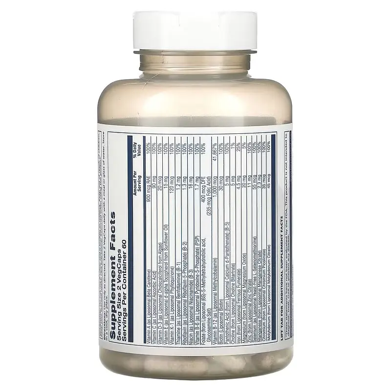 Вітамінно-мінеральні комплекси Liposomal Multivitamin Women's 50+ 120 капсул Solaray vit0006194 - фото 2
