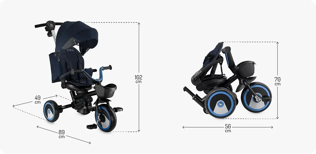 Триколісний велосипед MoMi Ivi Navy Blue (ROTR00014) - фото 9