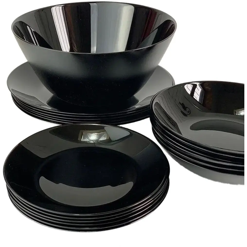 Столовий сервіз Arcopal Zelie Black, 19 шт., чорний (Q8506) - фото 3