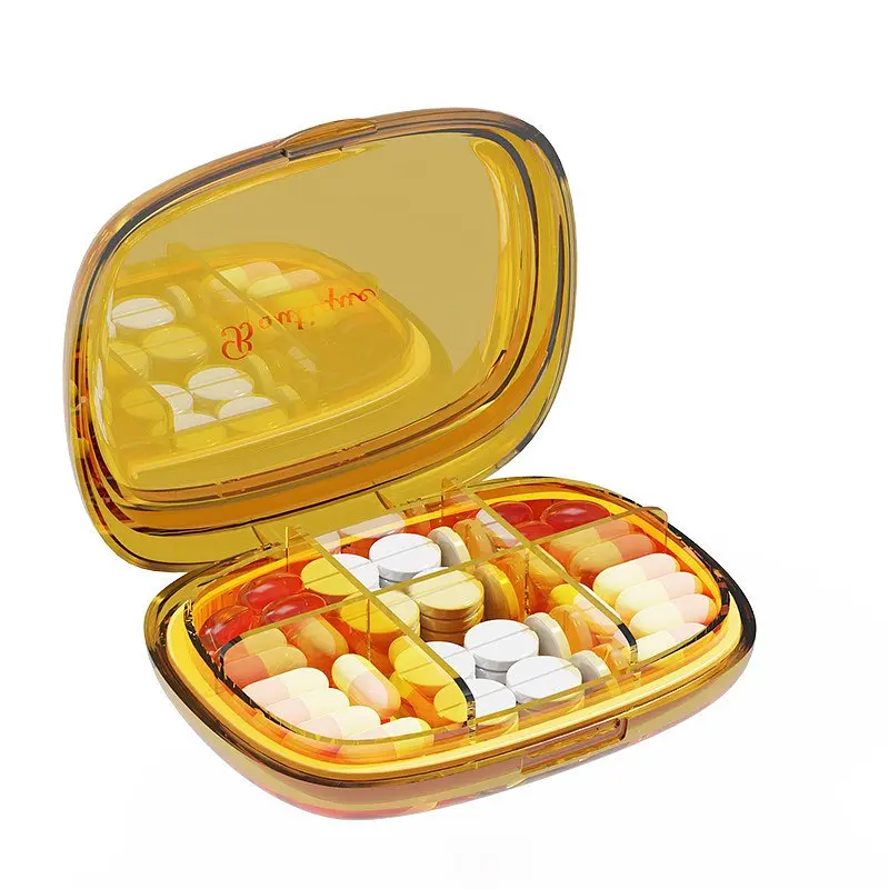 Таблетниця MEMOSAN Portable Transparent Pill Box помаранчевий