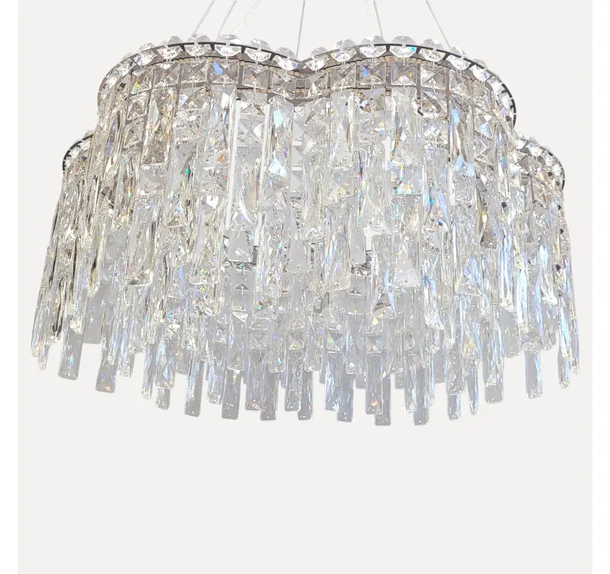 Підвісна світлодіодна кришталева люстра Artlight 8635/600CH, хром, 81 Вт, від 12-20 м² - фото 4