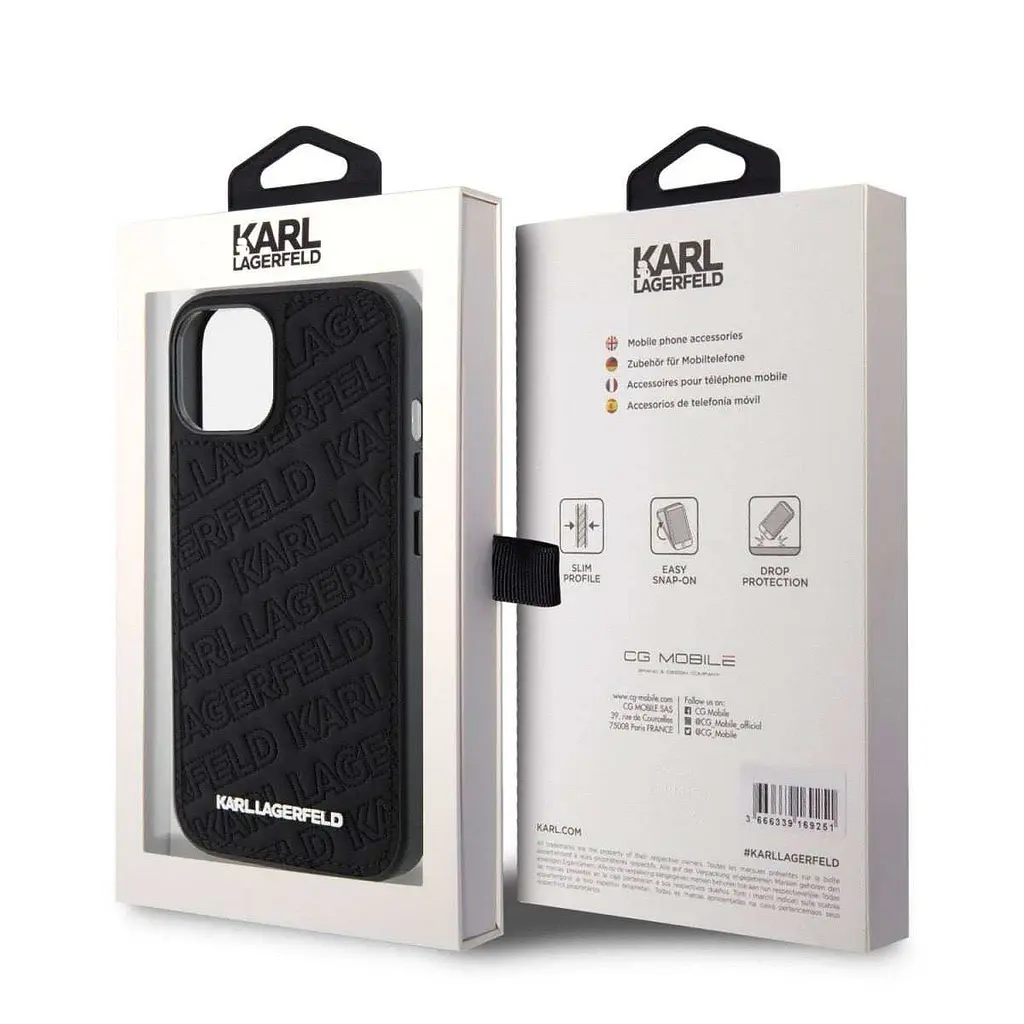 Чехол Karl Lagerfeld PU Quilted Pattern для iPhOne 15 Black (57983116799) - фото 8