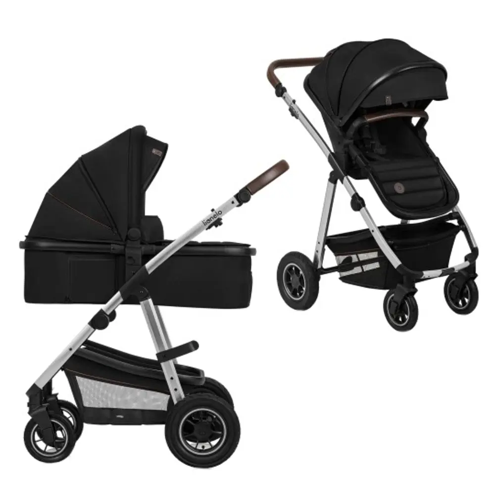 Універсальна коляска Lionelo Amber 2в1 Black Silver (LO-AMBER BLACK SILVER (2in1)) - фото 2