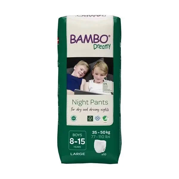 Нічні ЕКО Підгузки-трусики для хлопчиків Bambo Dreamy Night Pants Boys (35-50 кг). Bambo Nature (18877) - фото 4