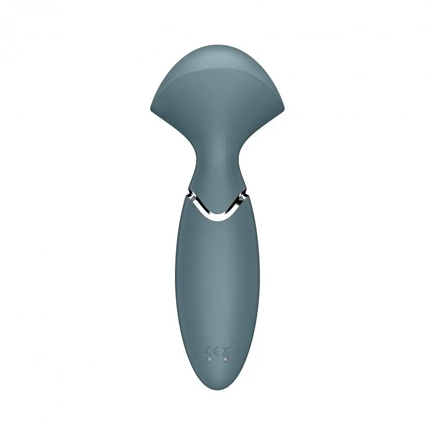 Вібромасажер Satisfyer Mini Wand-er, 16х6 см (сірий) - фото 5