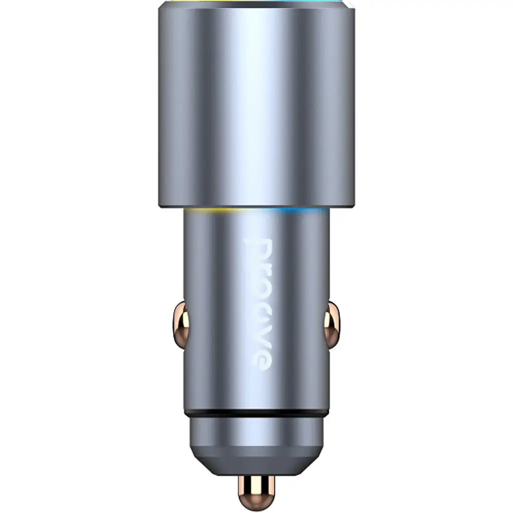 Автомобільний зарядний пристрій Proove Double Energy 50W Type-C + Type-C Metal Gray (ACDE50022206) [130292] - фото 2