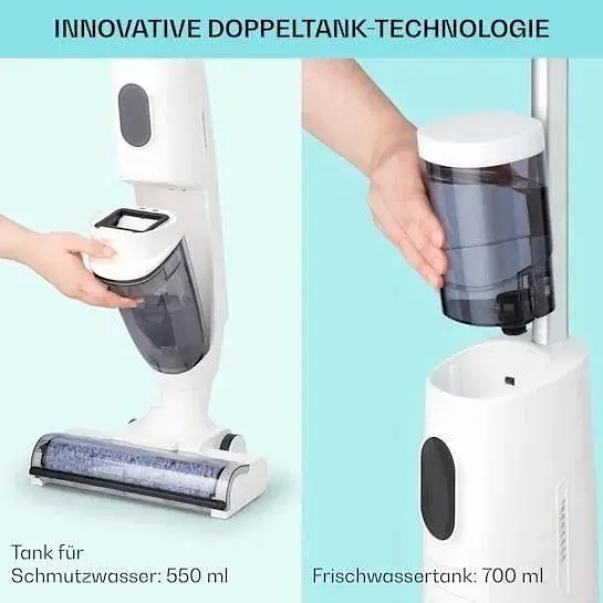 Акумуляторний пилосос Klarstein Caswell влажная/сухая уборка (10041366) - фото 4