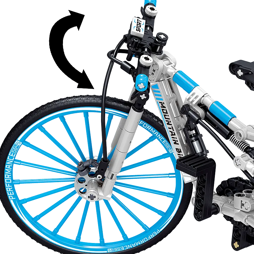 Конструктор велосипед  ZHEGAO MOUNTAIN BIKE  спортивный горный 247 деталей - фото 5