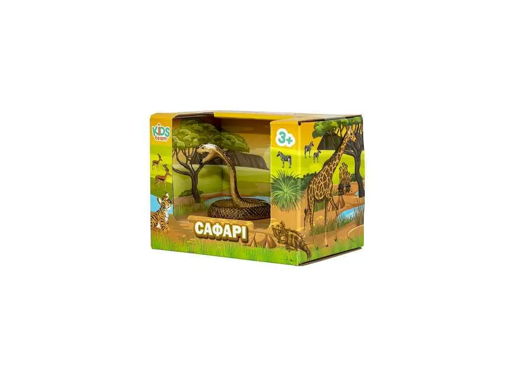 Фігурка KIDS TEAM ANIMALS тварини "Сафарі" Q9899-A80 Королівська Кобра - фото 4