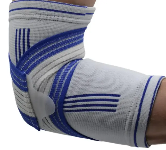 Налокітник Power System PS-6007 Elbow Support Pro White/Blue (1 шт) S/M (PS-6007_S/M_White-Blue) - фото 2