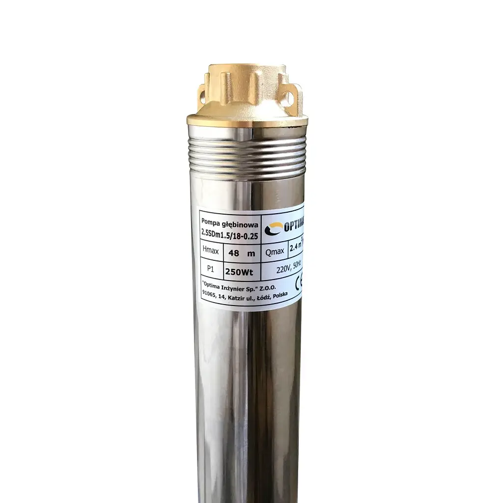 Насос свердловинний Optima 2.5SDm1.5/18 0.25 кВт 48 м 2.5″ кабель 15 м, з пультом та підвищеною стійкістю до піску - фото 2