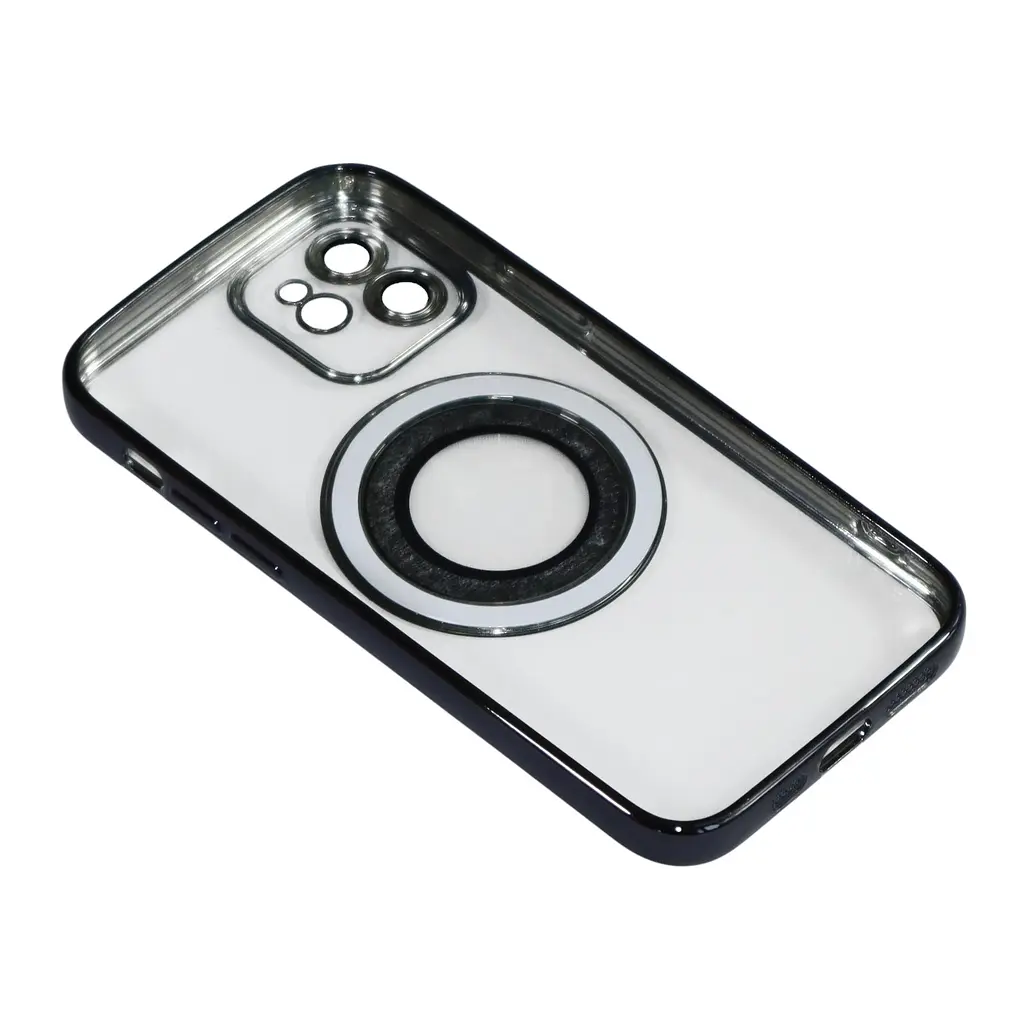 Магнитный чехол XON PhoneCase Magnetic для iPhone 12 (PCMC1112100B 7980) Черный/Прозрачный - фото 2