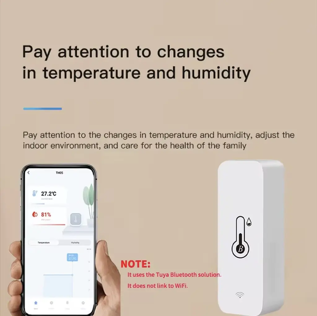 Розумний датчик температури та вологості Tuya Smart Bluetooth з дистанційним моніторингом - фото 5
