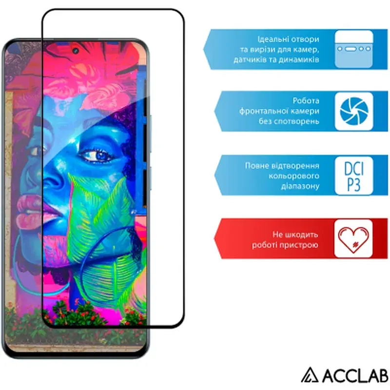 Скло захисне ACCLAB Full Glue Realme 12 4G Black (1283126598869) - фото 5