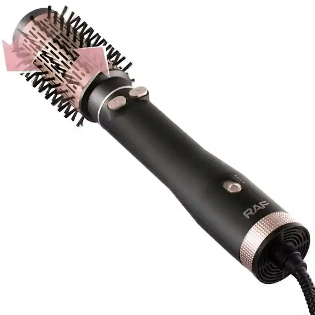 Фен-щітка для сушіння волосся з автоматичним обертанням насадок RAF R.421 Стайлер для укладання з насадками 1000 Вт - фото 5