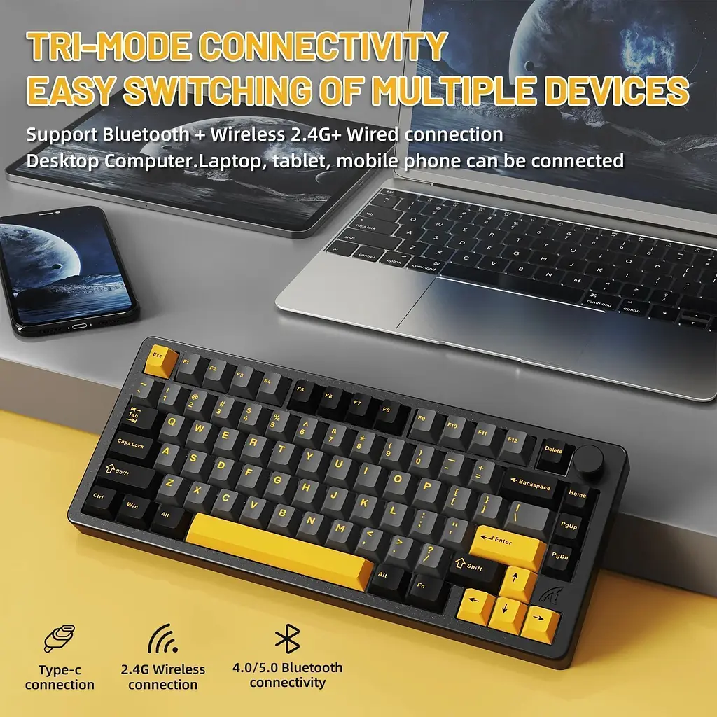 Клавіатура Attack Shark X86 RGB Custom Matcha Switch Starry Black (AS-6972792471426-SB-UA) [166723] - фото 6