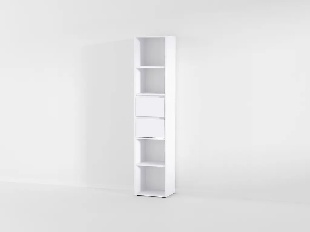 Полиця для книг з висувними ящиками Forte Alice 1710x362x299 Білий (id27-0000-77-white) - фото 2