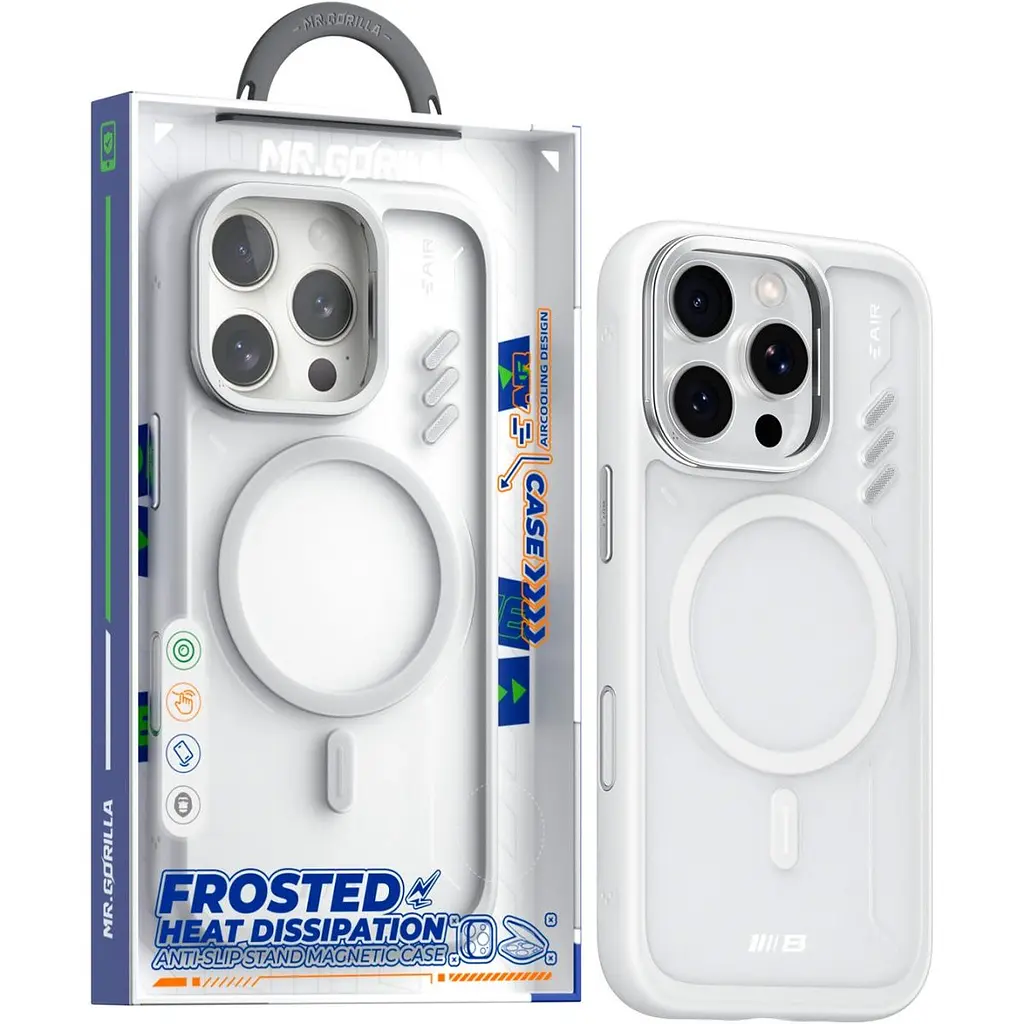 Чохол Blueo Frosted Heat Dissipation Case with MagSafe для Apple iPhone 16 Pro Max White (BL057-I16PMGR) [132551] - фото 3