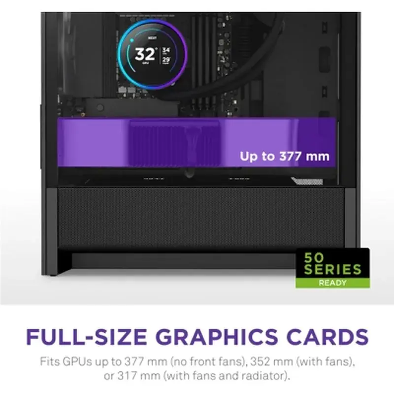 Корпус для ПК NZXT H3 Flow All Black (CC-H31FB-01) - фото 4