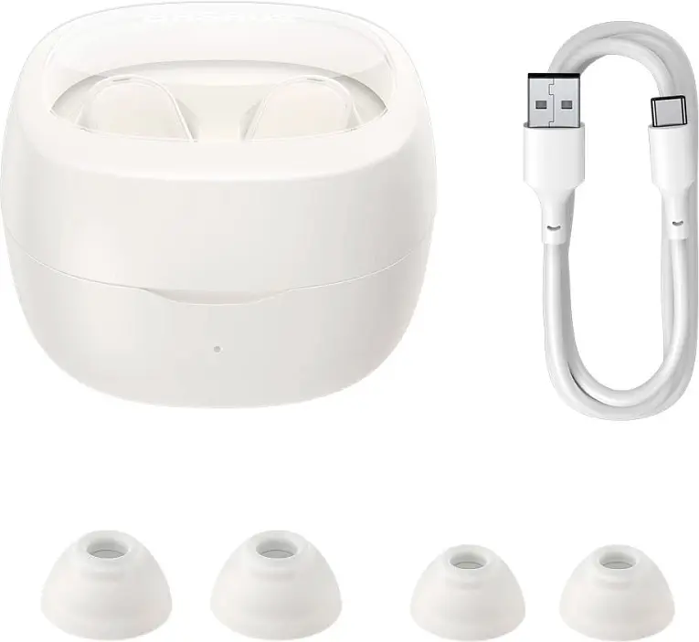 Навушники Baseus Bowie WM02 True Wireless Earphones Creamy White (NGTW180002) [78938] - фото 4
