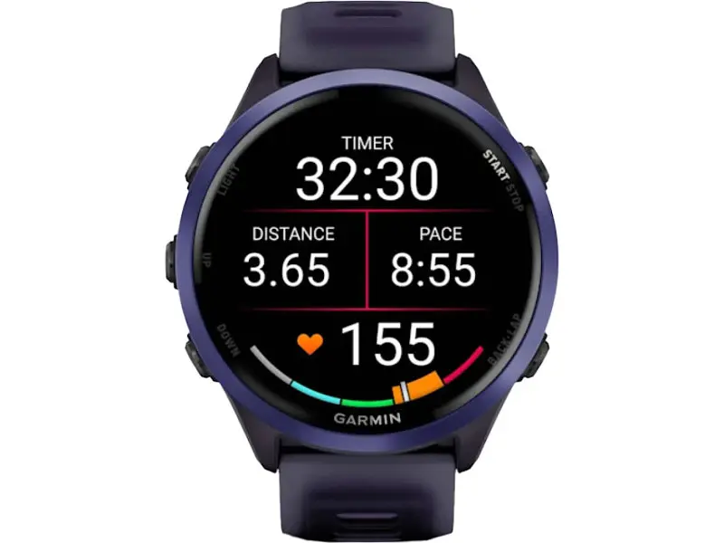 Смарт-годинник Garmin Forerunner 570 47mm Indigo Aluminium w. Translucent Imperial Purple/Indigo Band (010-02971-02) - фото 8