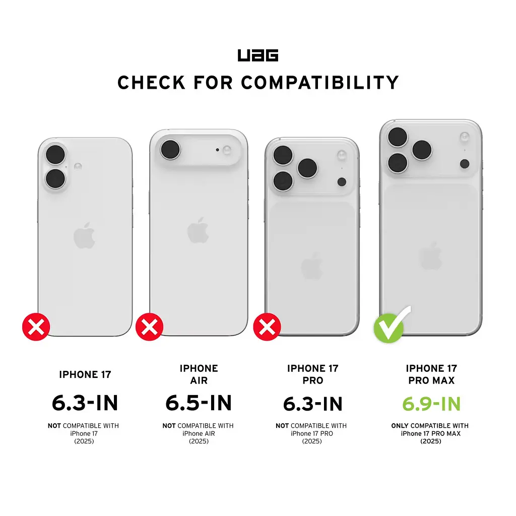 Чохол UAG для iPhone 17 Pro Max, Plasma XTE MagSafe, Clear/Titanium teh0019325 - фото 2