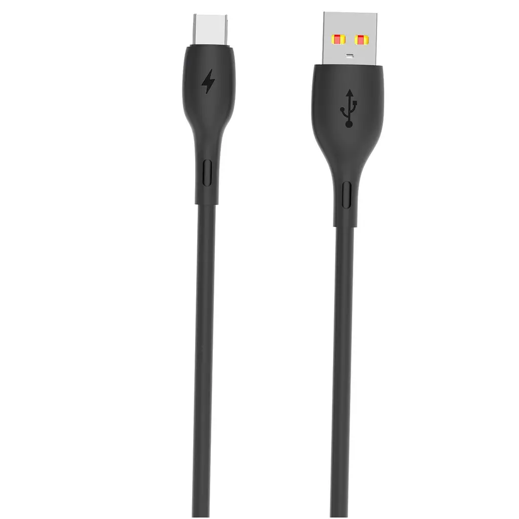 Кабель SkyDolphin S22T Soft Silicone USB - USB Type-C (M/M), 1 м, Чорний (SDUSB-000604) - фото 2