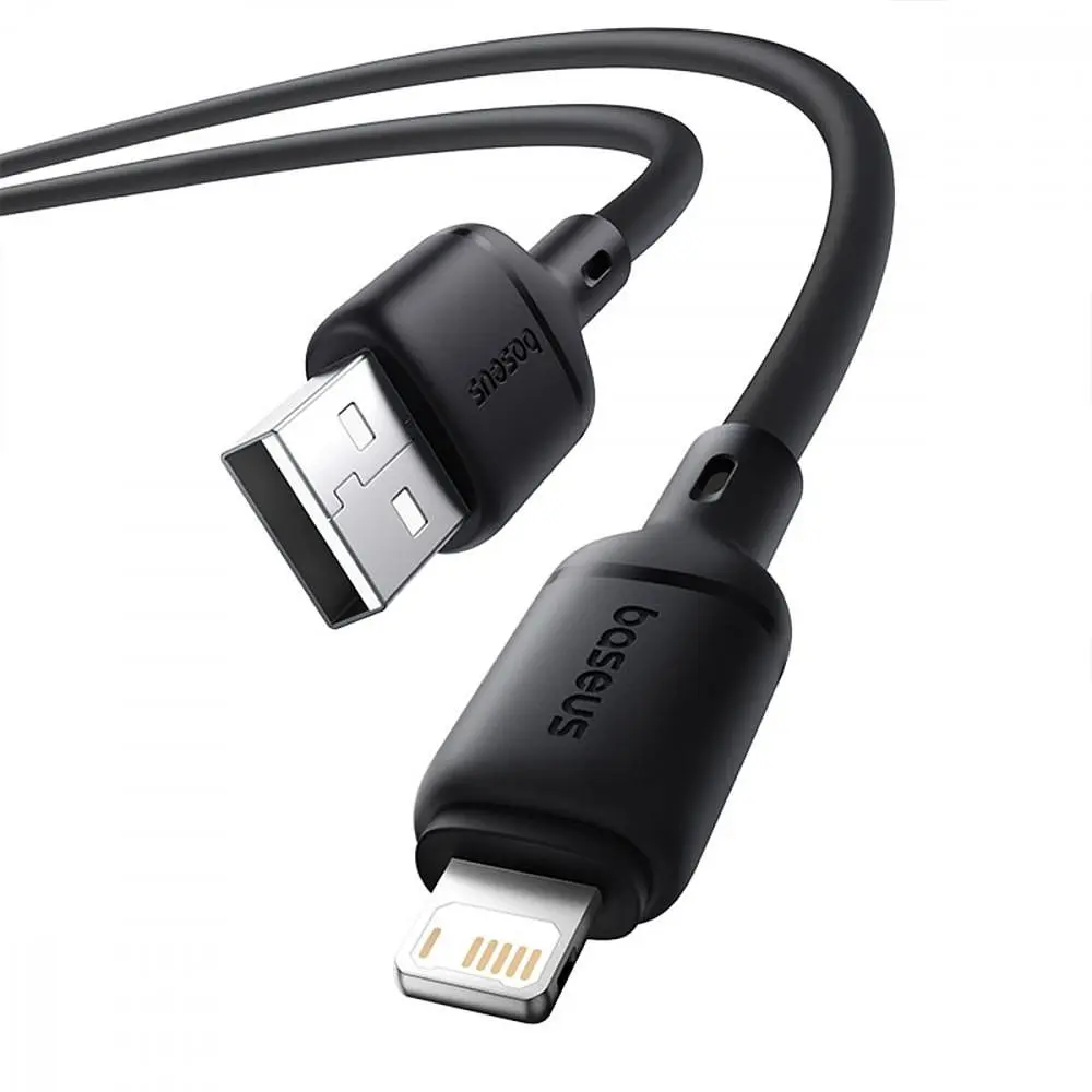 Кабель Baseus Silky Series Fast Charging Lightning 2.4A (2m) black (P10377702113-01) - фото 3