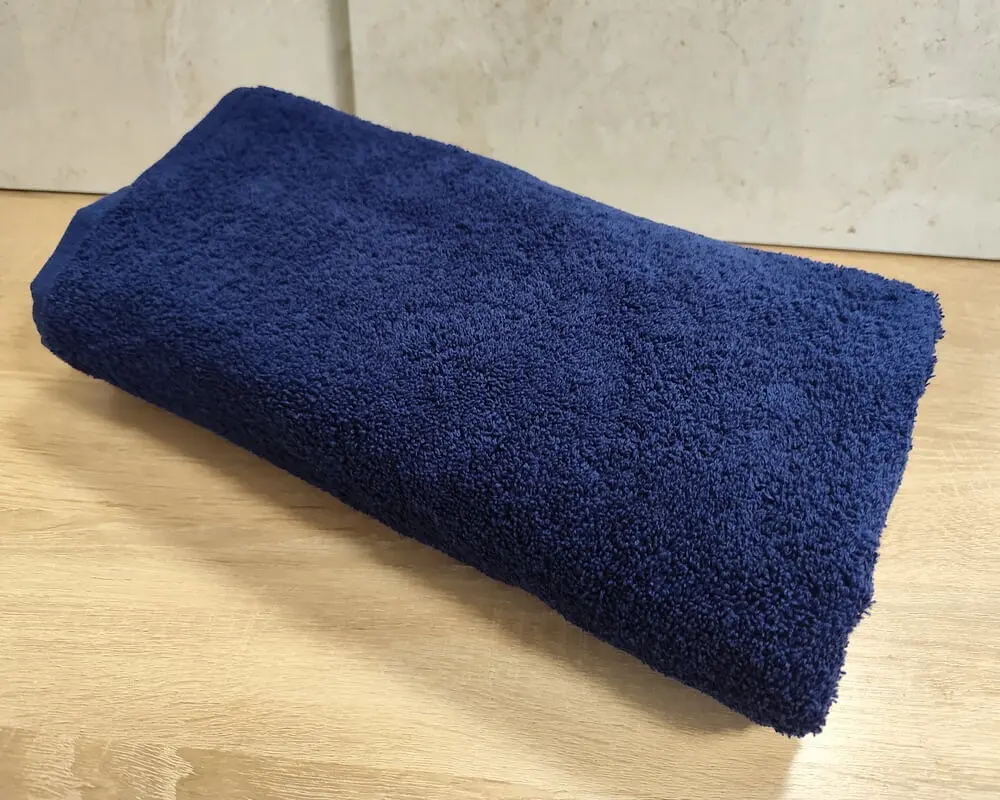 Рушник турецький махровий однотонний Zeron 70х140 Dark Blue щільність 500 г/м2 - фото 2