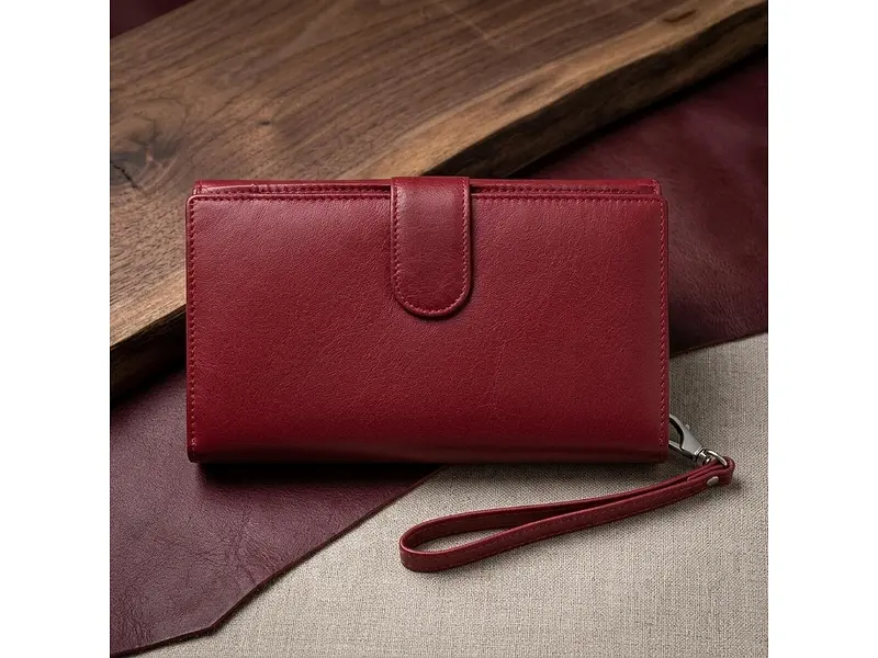 Портмоне-клатч унісекс із натуральної шкіри Cortina 5073 rosso червоне 19×12 см TONY PEROTTI acs0032615 - фото 7