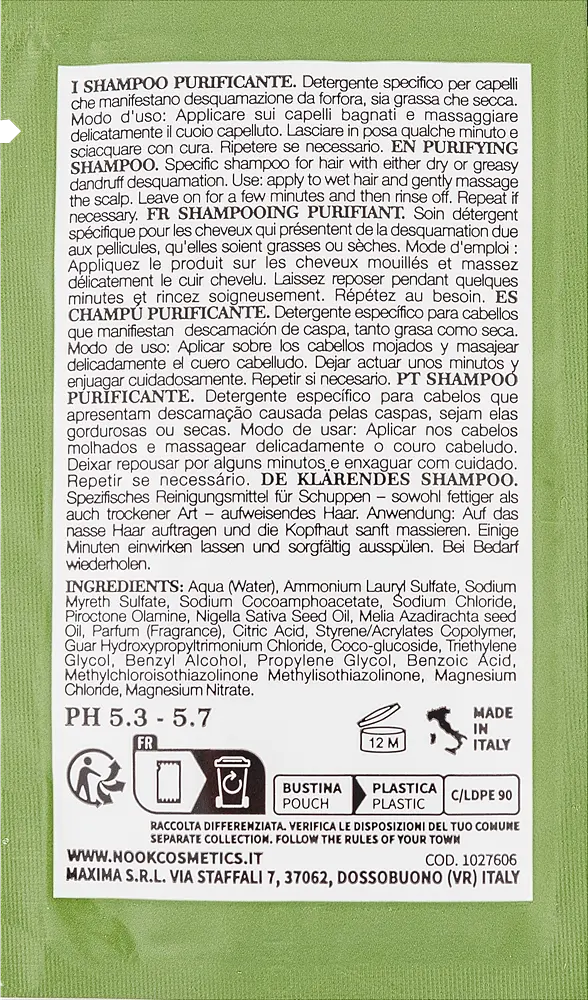 Шампунь проти лупи Nook DHC Purifying 10 мл - фото 2