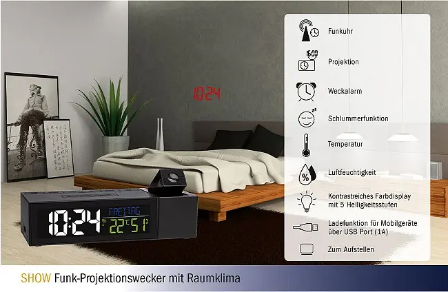 Годинник проекційний TFA Show 60501401 - фото 4