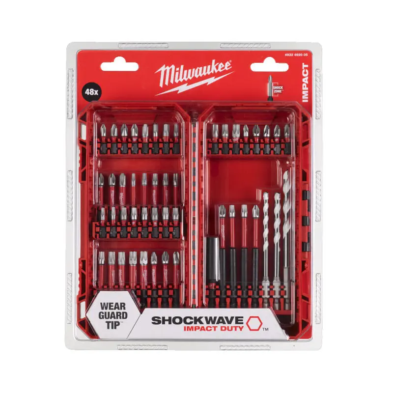 Набір біт SHOCKWAVE PACKOUT MILWAUKEE 48 шт пластиковий кейс - фото 2