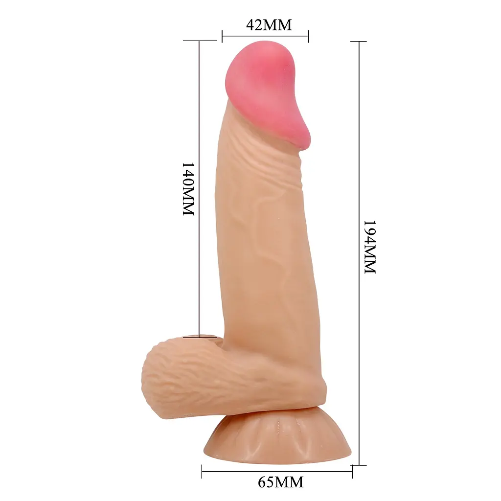 Фаллоимитатор Sliding Skin Bendable 7.6, телесный PRETTY LOVE BW-008108NRG 103590 - фото 3