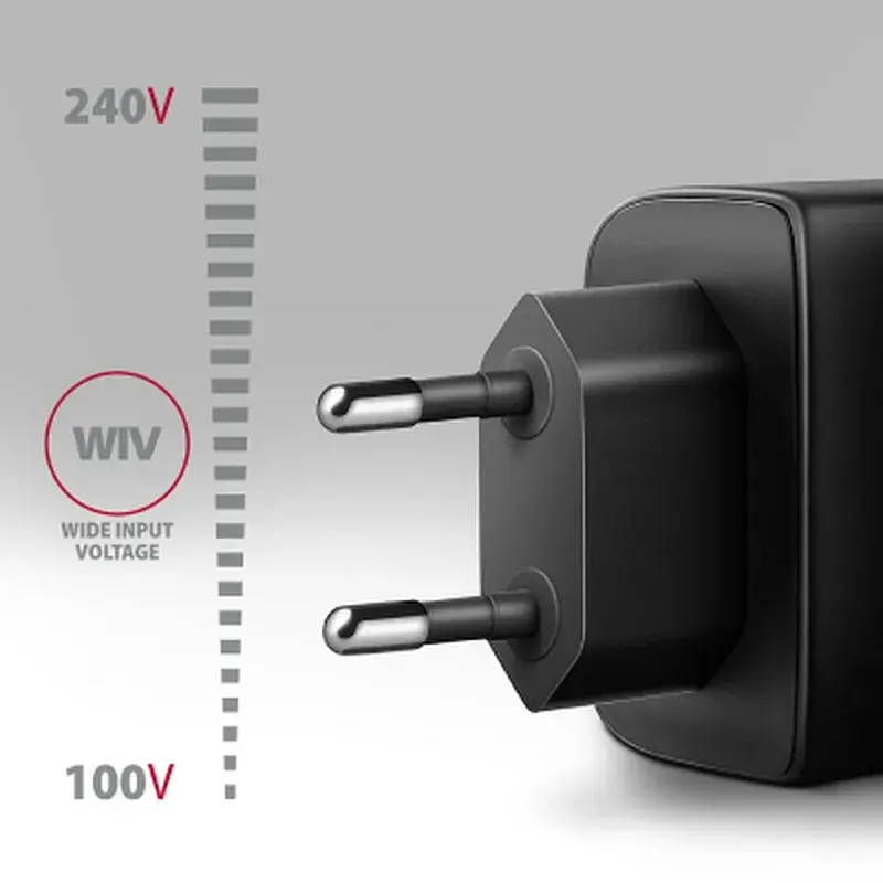 Зарядний пристрій AXAGON 1xUSB QC4.0 + 1xUSB-C PD45W PPS black (ACU-PQ45) - фото 4