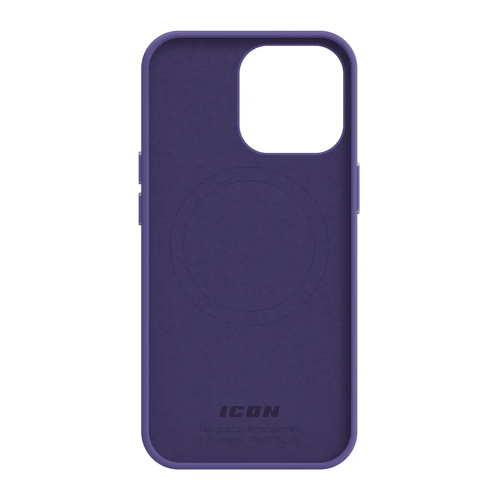 Силиконовый чехол с MagSafe для Apple iPhone 14 Pro, ICON2 MagCase, фиолетовый, противоударный, панель с мягкой подкладкой, защита всего корпуса, поддержка беспроводной зарядки, совместим с защитными стеклами и пленками, ArmorStandart (ARM68409) - фото 2