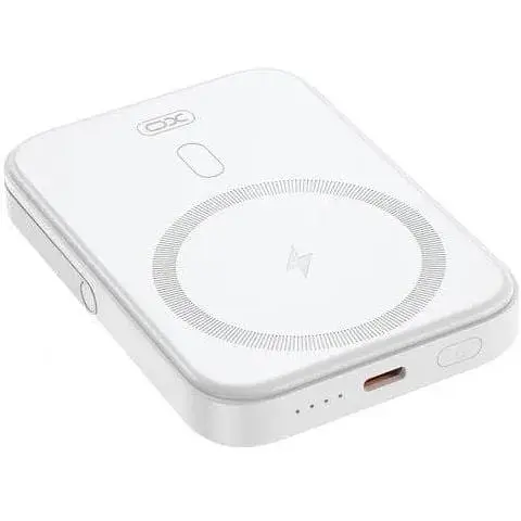 Аккумулятор беспроводной XO PR242 5000mAh Magnetic wireless 15W с подставкой белый 6920680857234 - фото 3