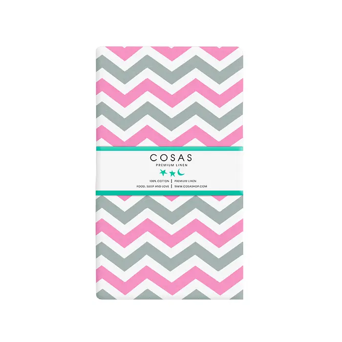 Простирадло на резинці Cosas Grey Zigzag 180х200х20 см (ZigGreyRose_180x200x20) - фото 4