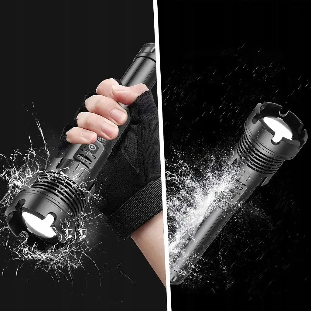 Тактичний ліхтарик Heckermann 1690 LED ZOOM USB 5000 mAH 2500 lm потужний - фото 10