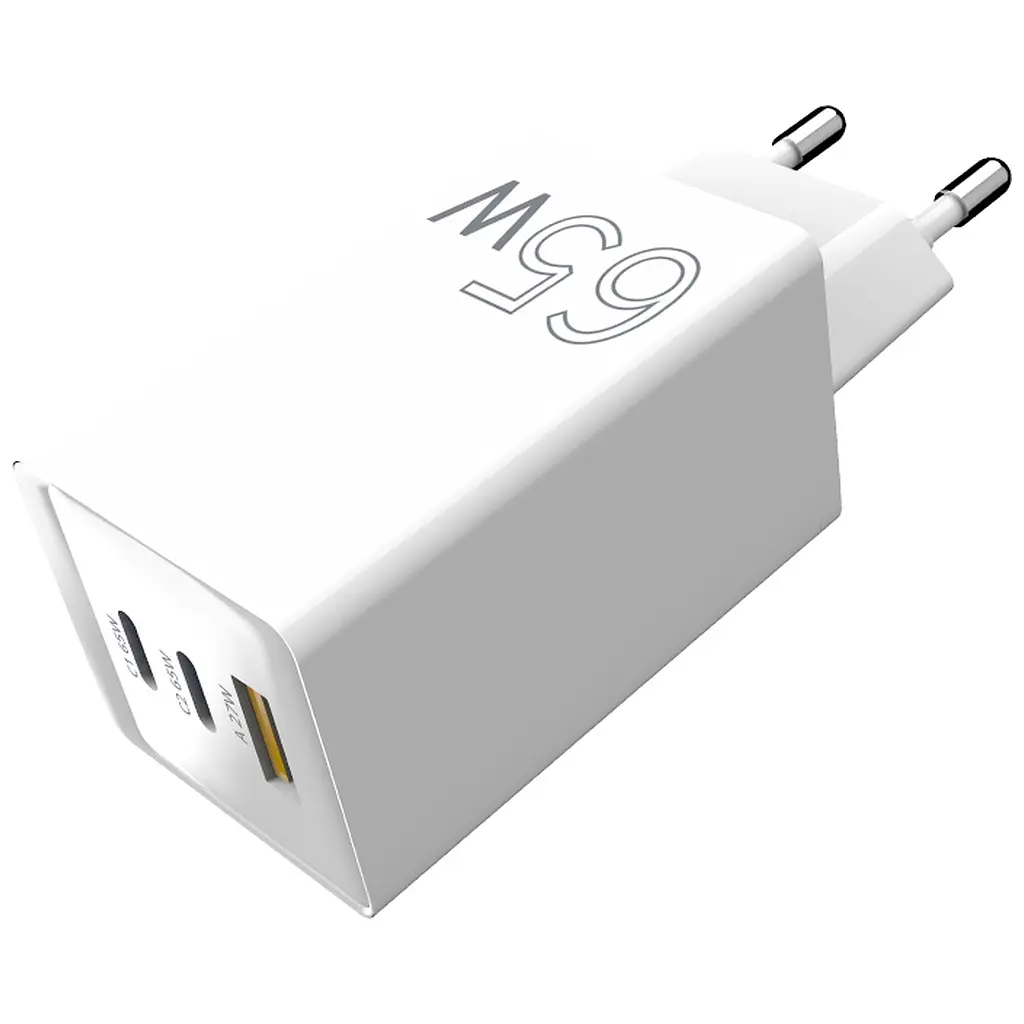 Зарядний пристрій Sigma 2xUSB-C PD65 Вт + 1xUSB QC3.0 GaN X-power PS65-01 білий (4827798637715) - фото 9
